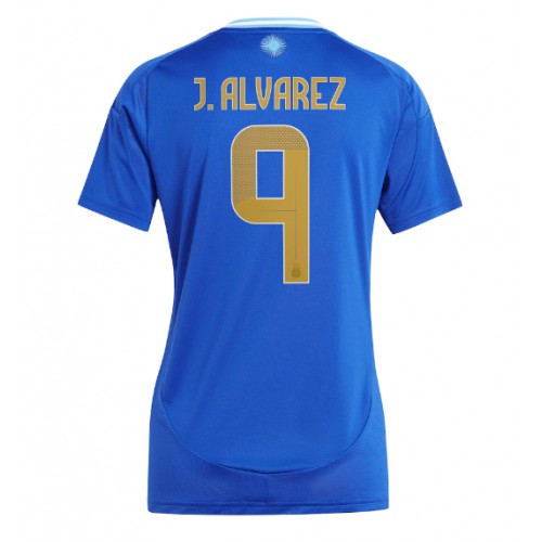 Dámy Fotbalový dres Argentina Julian Alvarez #9 Copa America 2024 Venkovní Krátký Rukáv